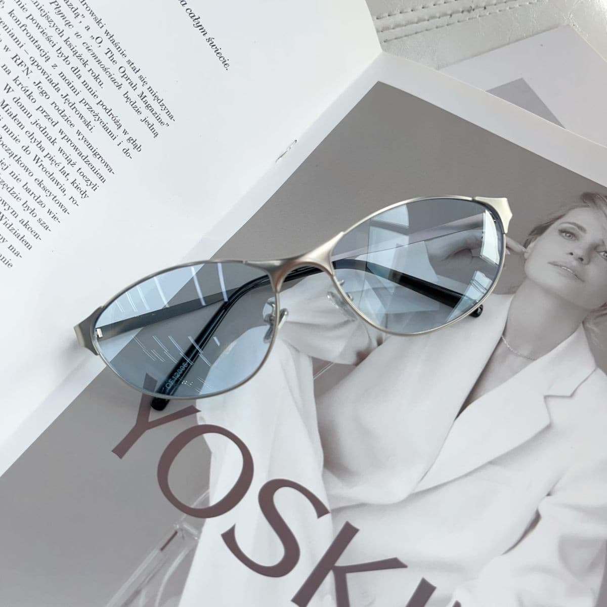 High-looking retro metal cat-eye sunglasses for women outdoor punk no-makeup artifact glasses frame Korean style men's sunglasses 10