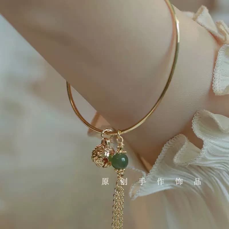 Hot-selling bracelet welfare bamboo lotus bracelet Chinese style butterfly peace ins student bracelet simple bestie bracelet 8