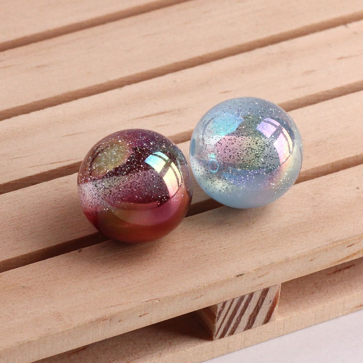 Starry cat's eye UV plated perforated beads DIY mobile phone chain bracelet necklace earrings high-end accessories material 5