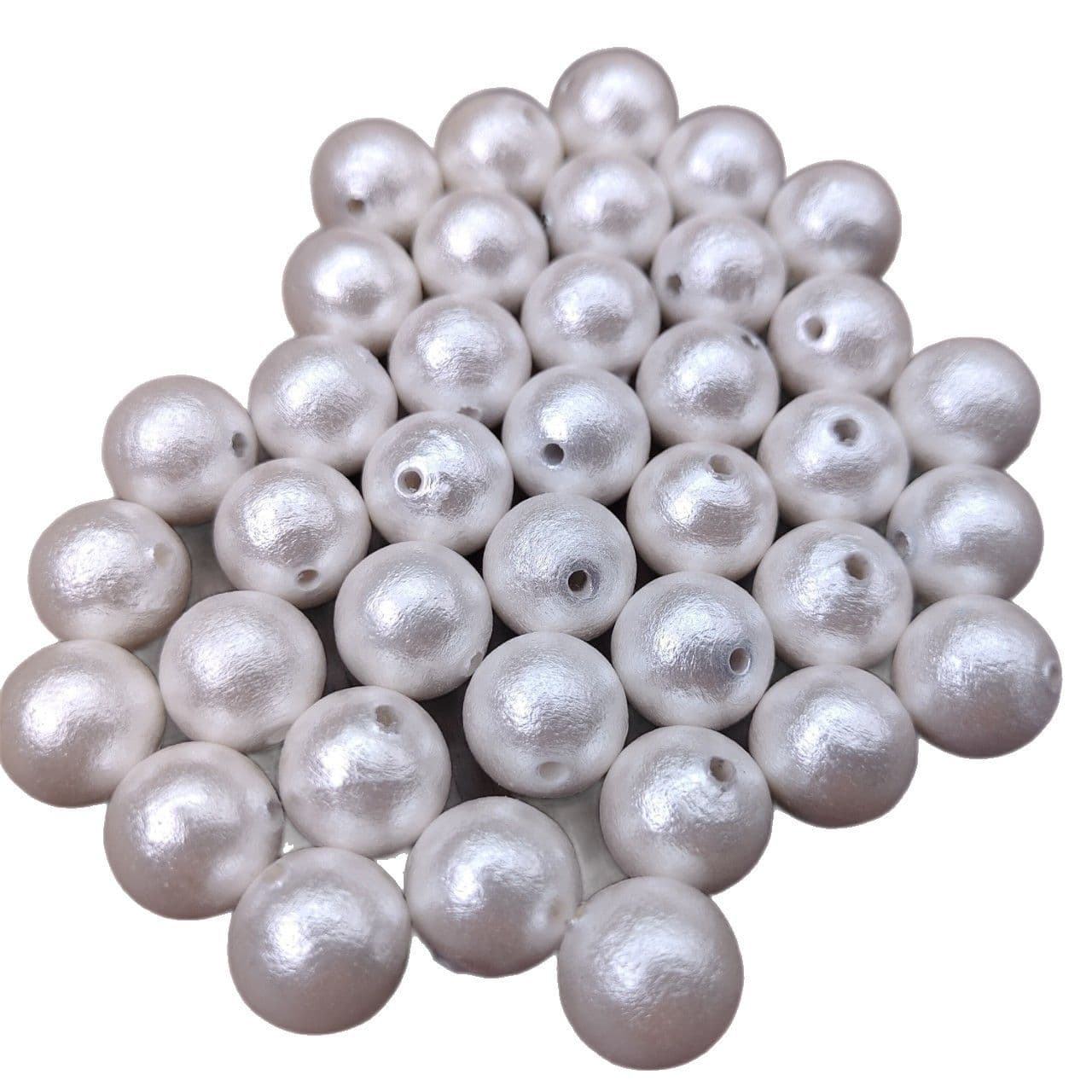 Cotton beads half hole high quality imitation pearl white perforated pearl jewelry material diy pearl wholesale round beads 6
