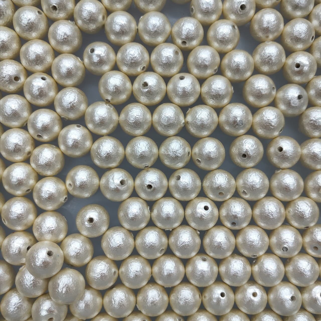 Cotton beads half hole high quality imitation pearl white perforated pearl jewelry material diy pearl wholesale round beads 7