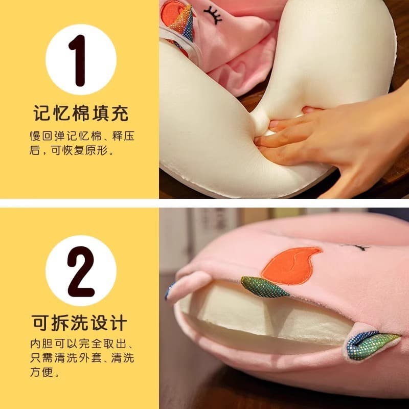 U-shaped pillow neck pillow special neck pillow memory foam aircraft neck pillow nap pillow student travel sleeping u-shaped pillow 3
