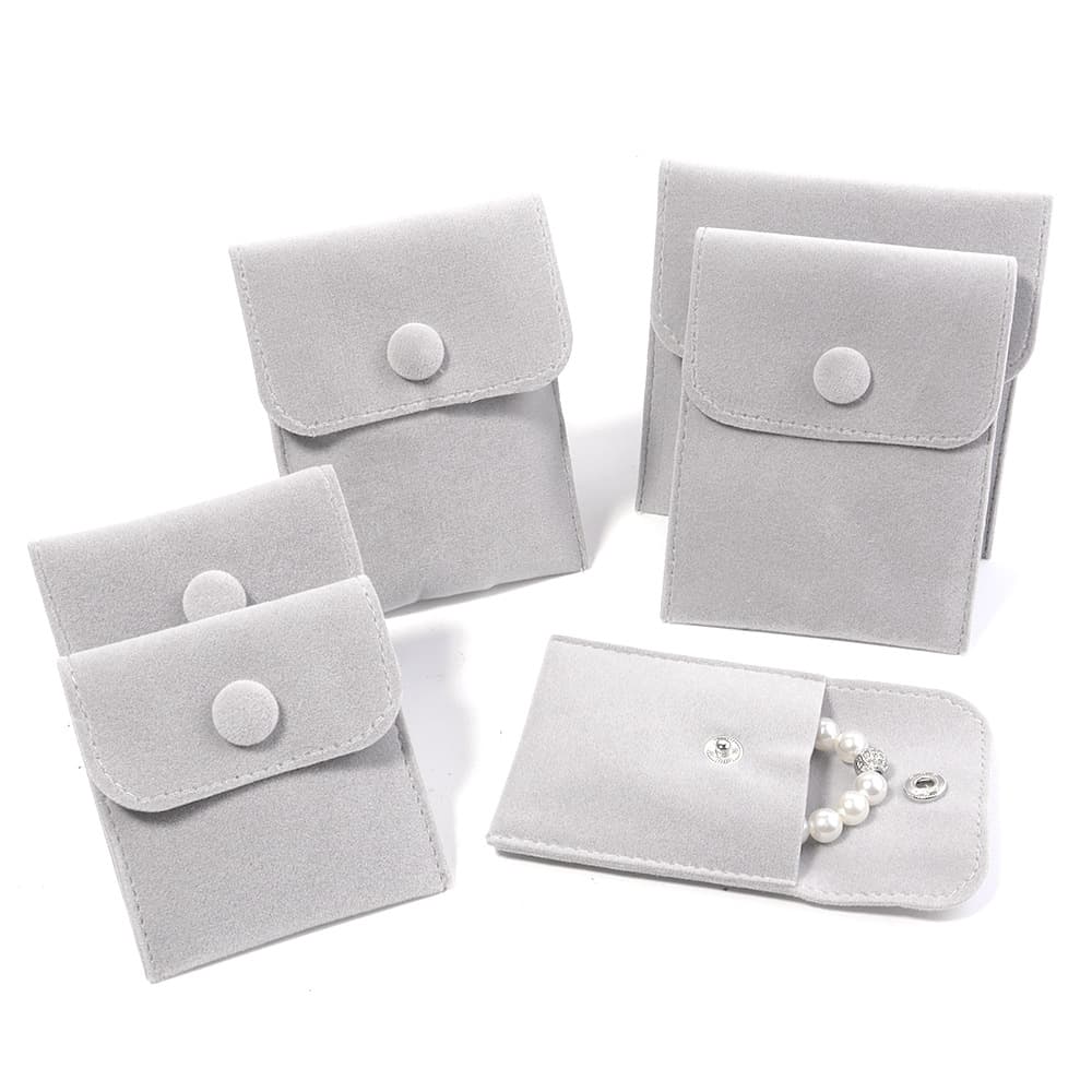 Velvet jewelry anti-oxidation snap bag ring necklace jewelry travel anti-scratch storage bag 8