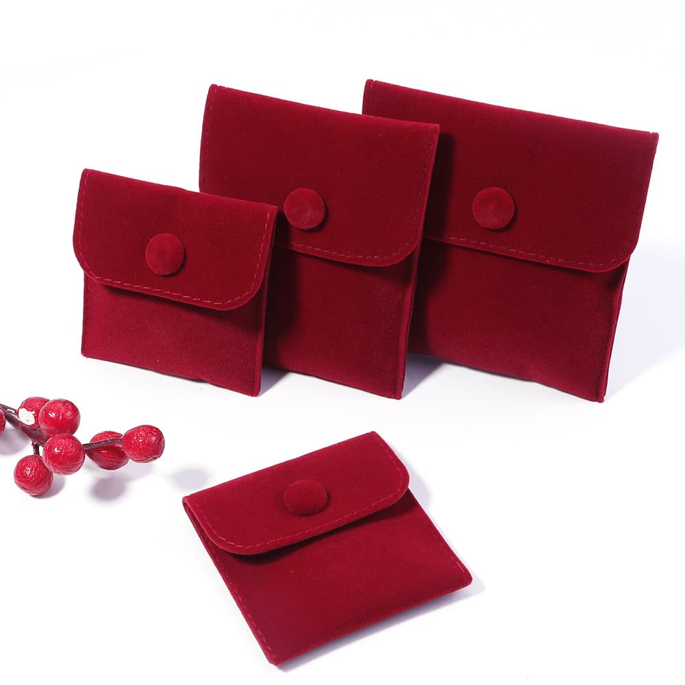 Velvet jewelry anti-oxidation snap bag ring necklace jewelry travel anti-scratch storage bag 9