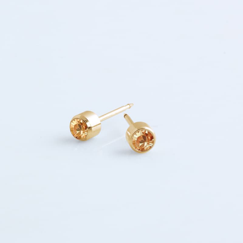Stainless steel ear piercing gun nail monthly birthstone earrings simple diamond earrings birthday lucky stone ear bone nail 8