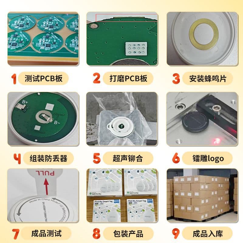Anti-lost device AirTag 4 pack suitable for Apple findmy hook circular locator to find objects smart anti-lost device 4