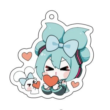 Hatsune Miku Acrylic Keychain Anime Peripheral Creative Key Pendant Trendy Car Key 3