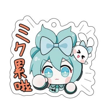Hatsune Miku Acrylic Keychain Anime Peripheral Creative Key Pendant Trendy Car Key 4