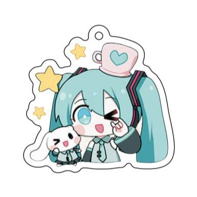Hatsune Miku Acrylic Keychain Anime Peripheral Creative Key Pendant Trendy Car Key 5