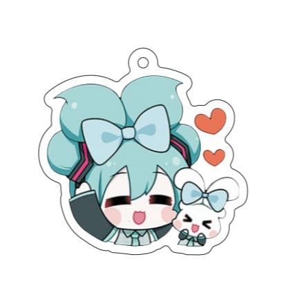 Hatsune Miku Acrylic Keychain Anime Peripheral Creative Key Pendant Trendy Car Key 6