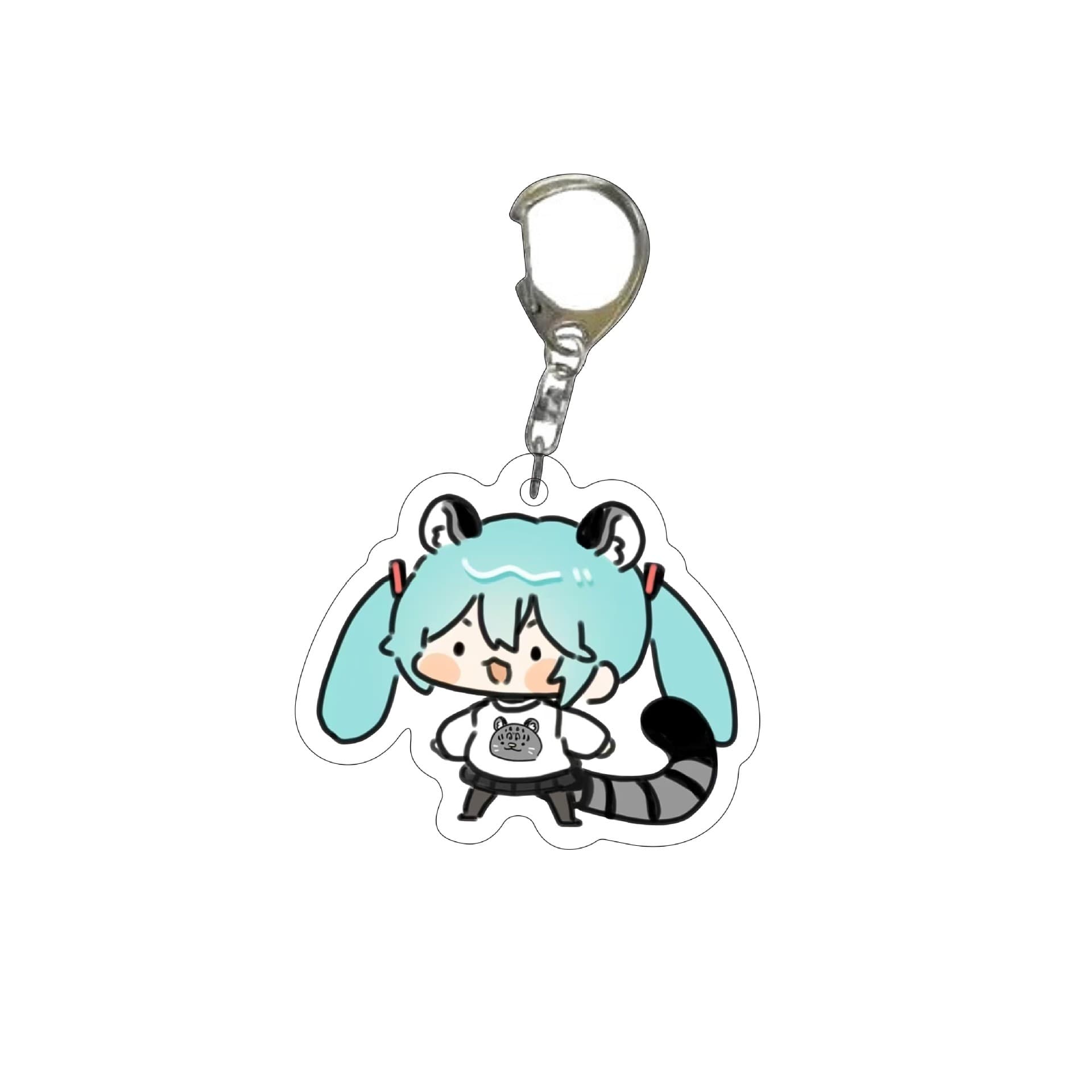 Hatsune Miku Acrylic Keychain Anime Peripheral Creative Key Pendant Trendy Car Key 9