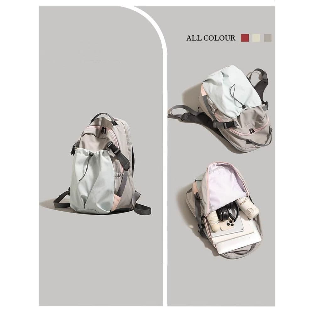 Nylon cloth backpack 2025 fashion large capacity lightweight backpack junior high school and high school student school bag short trip bag 5