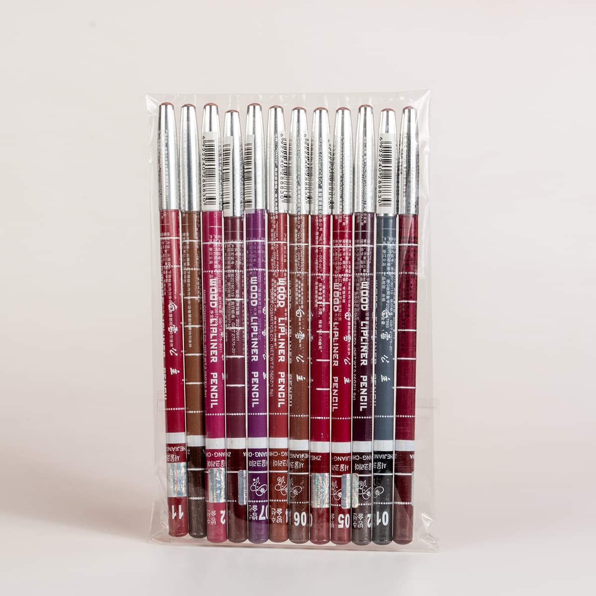 Makeup beauty pen wood lipliner pencil white princess lip liner 12 pieces mixed cross-border hot product 5