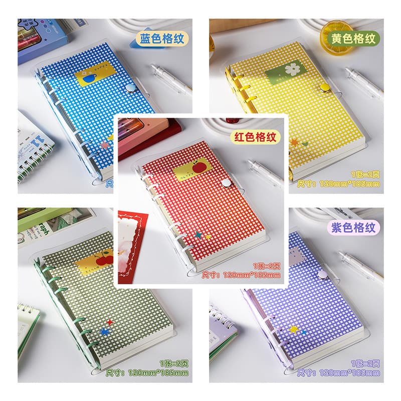 a6 tomato notebook crystal shell loose-leaf blank notebook student diary loose-leaf notepad 3