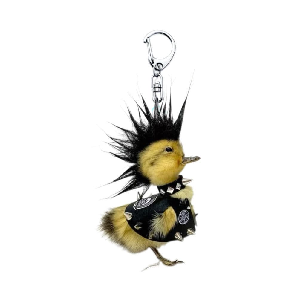 New trendy duck keychain, high-looking acrylic school bag, abstract pendant, couple style, funny and cute pendant