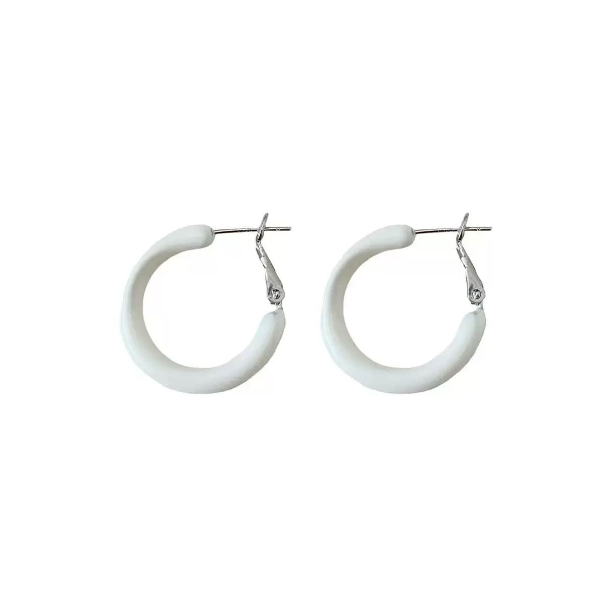 Cream color earrings Morandi irregular dripping earrings and earrings spring and summer small earrings accessories are fresh and sweet 6