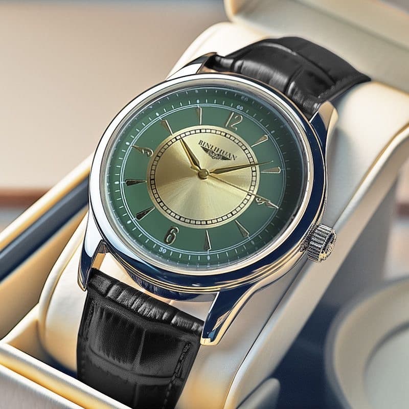 Popular fashion business belt simple men's watch men's casual retro dial student quartz watch wholesale 3
