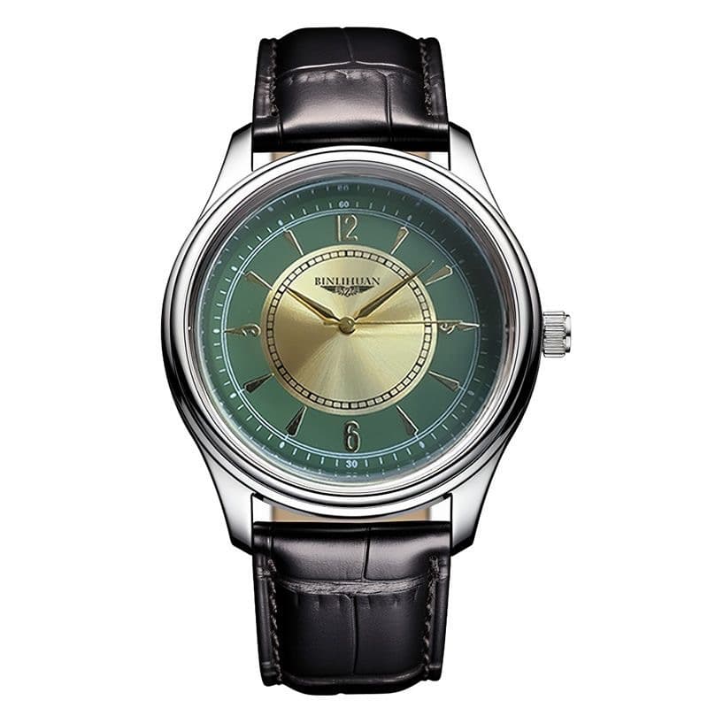 Popular fashion business belt simple men's watch men's casual retro dial student quartz watch wholesale 6