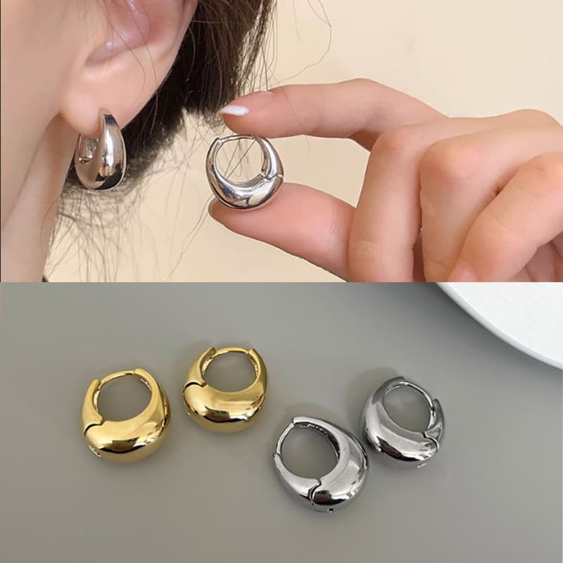 European and American fashionable light luxury geometric earrings, personalized niche design, high-end earrings, versatile retro earrings