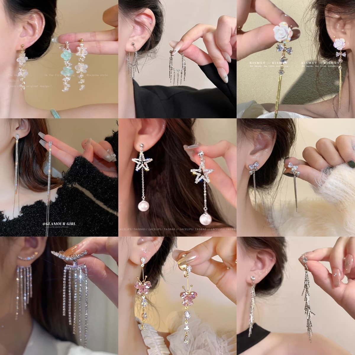 Super fairy bow pearl tassel earrings for women 2026 new popular niche design cold style long earrings