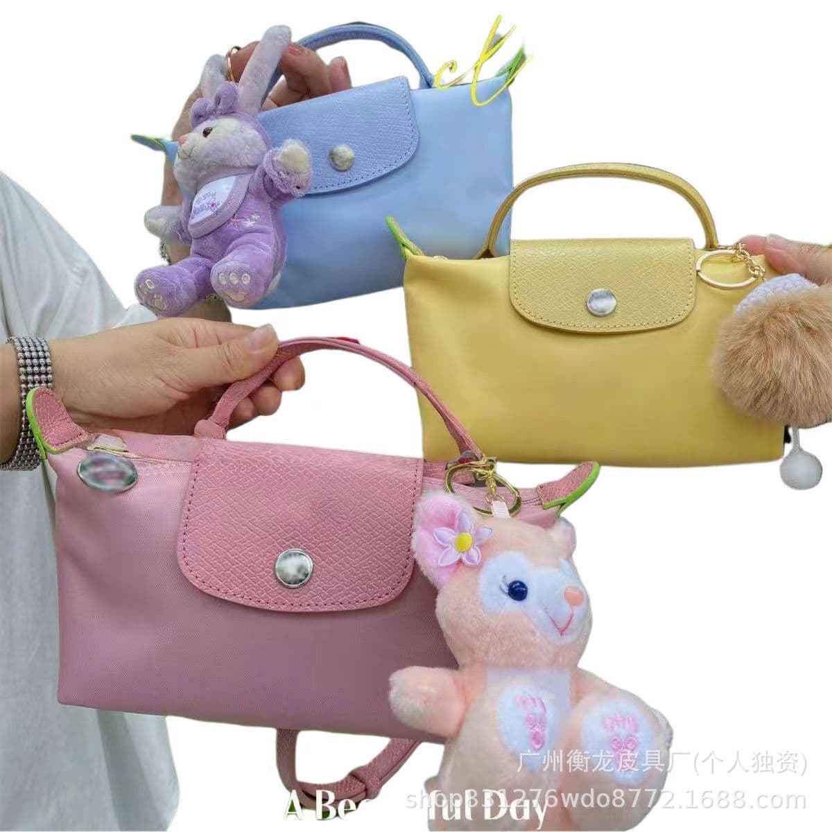 2025 top version Longxiang mini new dumpling bag short handle handbag single shoulder crossbody bag waterproof nylon bag 5