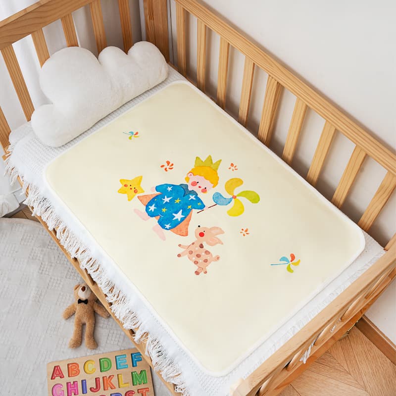 Baby diaper pad waterproof and machine washable diaper changing pad baby rocking blue stroller urine barrier cartoon pattern 3