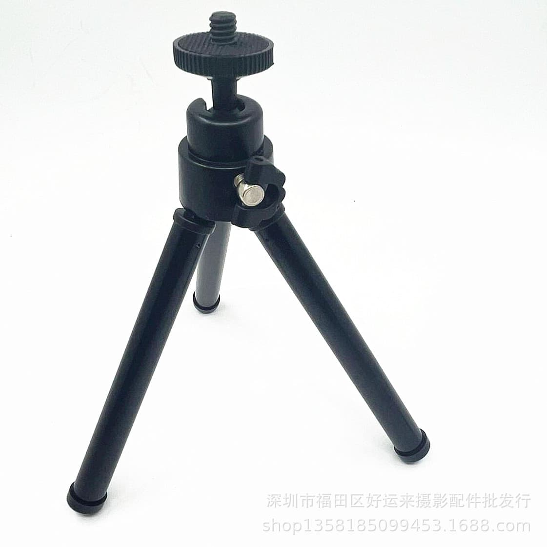 Aluminum alloy mobile phone selfie mini tripod photography props camera telescope tripod black 4