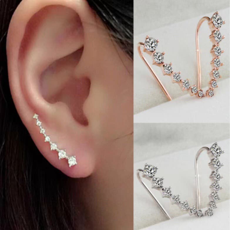 Cross-border Big Dipper zircon earrings, light luxury and high-end diamond earrings, caterpillar earrings, Yiwu jewelry wholesale 3
