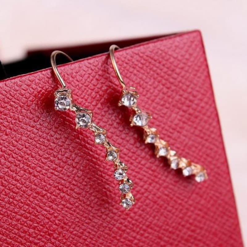 Cross-border Big Dipper zircon earrings, light luxury and high-end diamond earrings, caterpillar earrings, Yiwu jewelry wholesale 7