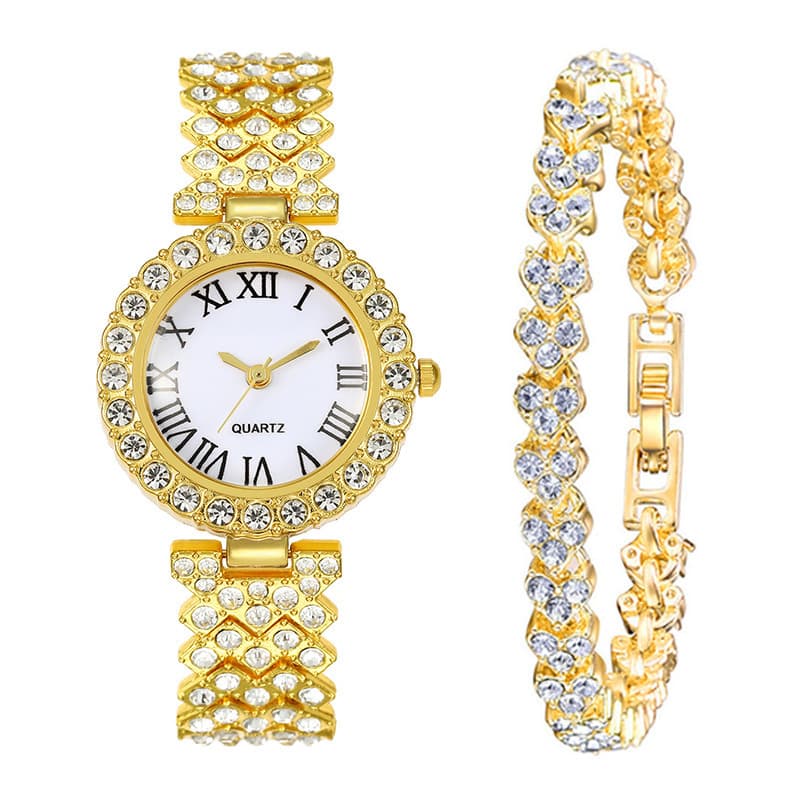 Cross-border popular watch women's suit temperament fashion women's diamond watch DIY new niche watch for women 6