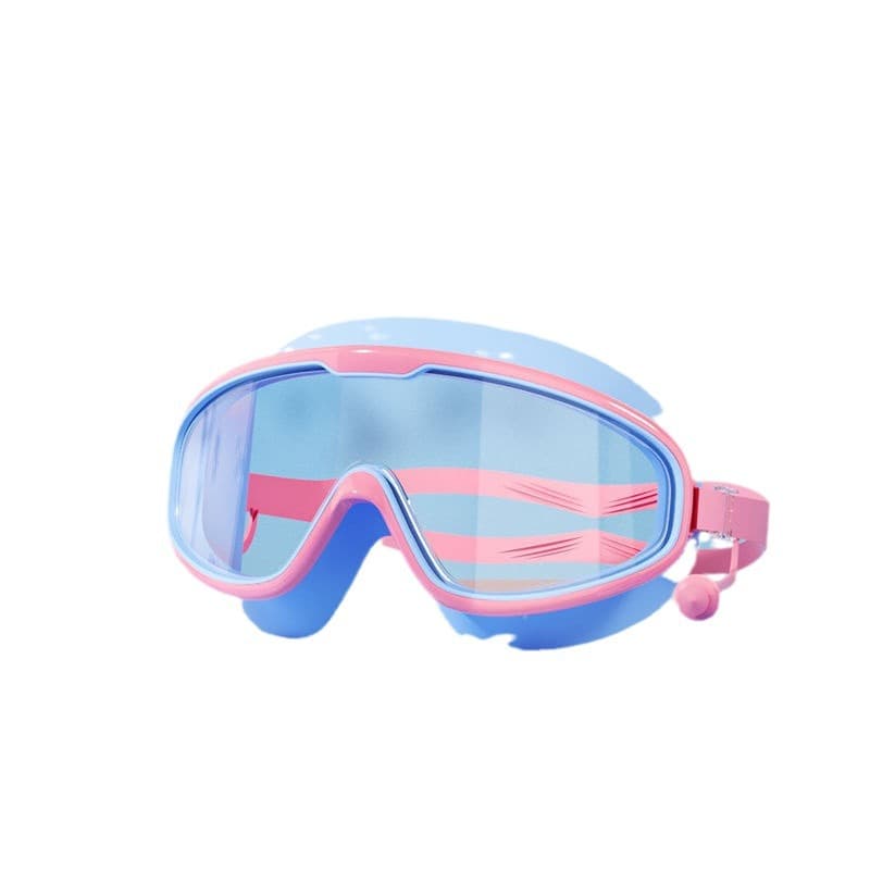 Children's swimming goggles, anti-fog, high-definition swimming goggles, high-definition eye-friendly, adult swimming goggles, silicone nose clip earplugs, large-frame swimming goggles 6