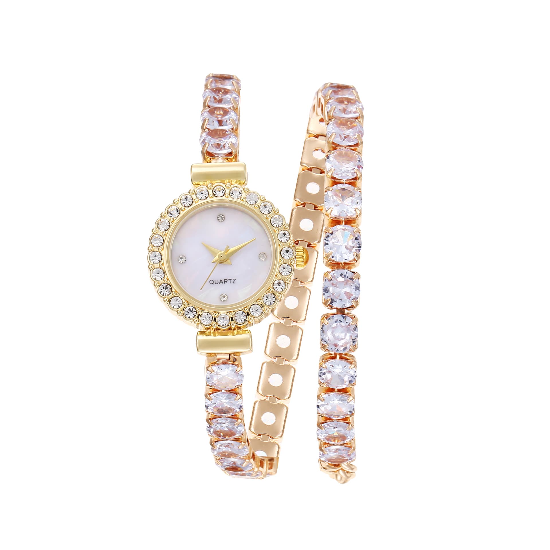 Cross-border new style fashionable diamond-encrusted women's watch full-diamond full-body zircon winding bracelet watch foreign trade wholesale 3
