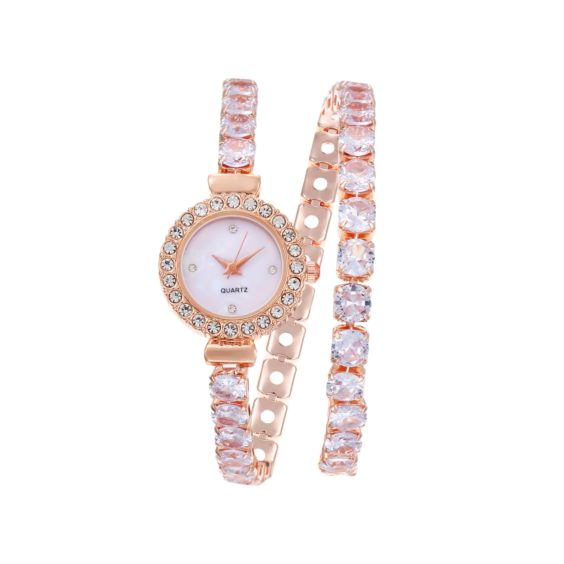 Cross-border new style fashionable diamond-encrusted women's watch full-diamond full-body zircon winding bracelet watch foreign trade wholesale 6