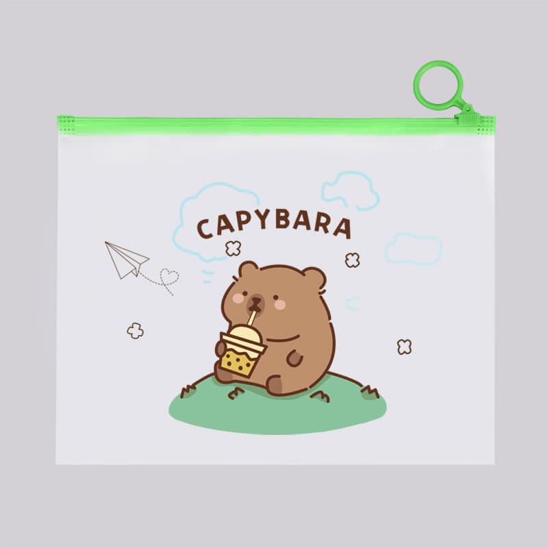 Spot Capibara large-capacity zipper bag cute cartoon travel storage bag sense cosmetics packaging bag 8