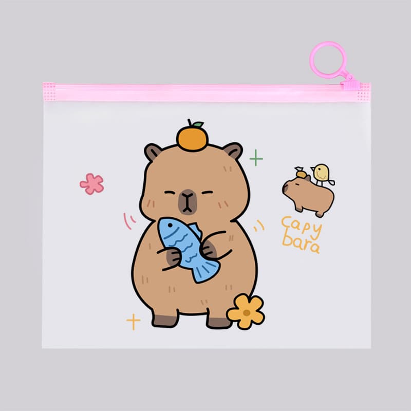 Spot Capibara large-capacity zipper bag cute cartoon travel storage bag sense cosmetics packaging bag 10