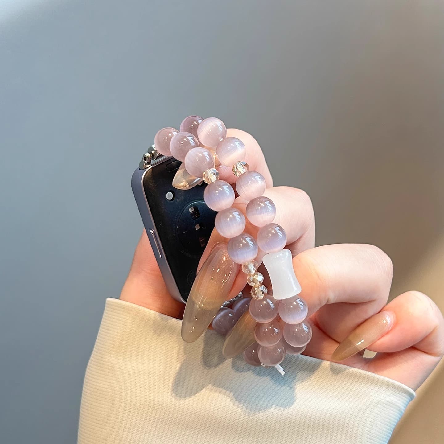 Crystal bracelet suitable for smart Huawei band 11 watch strap 9/8 new beaded Honor 10/9 wristband women's summer 3