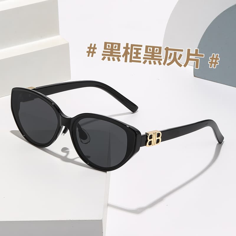 New style simple and versatile women's sunglasses, women's fashionable concave shape sunglasses, face-showing small anti-UV sunglasses 9