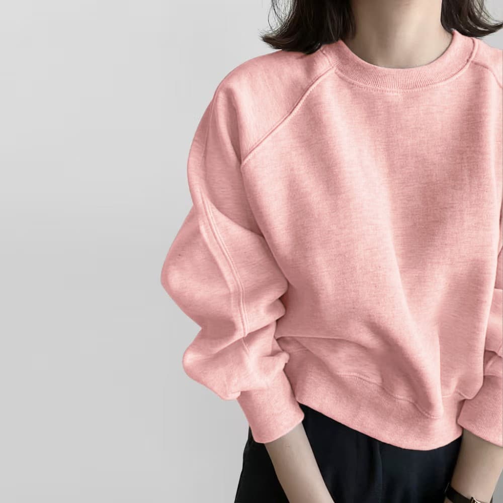 Women's sweatshirt new style 2026 hot style fashionable spring and autumn velvet thickened short gray top for small people spring 8