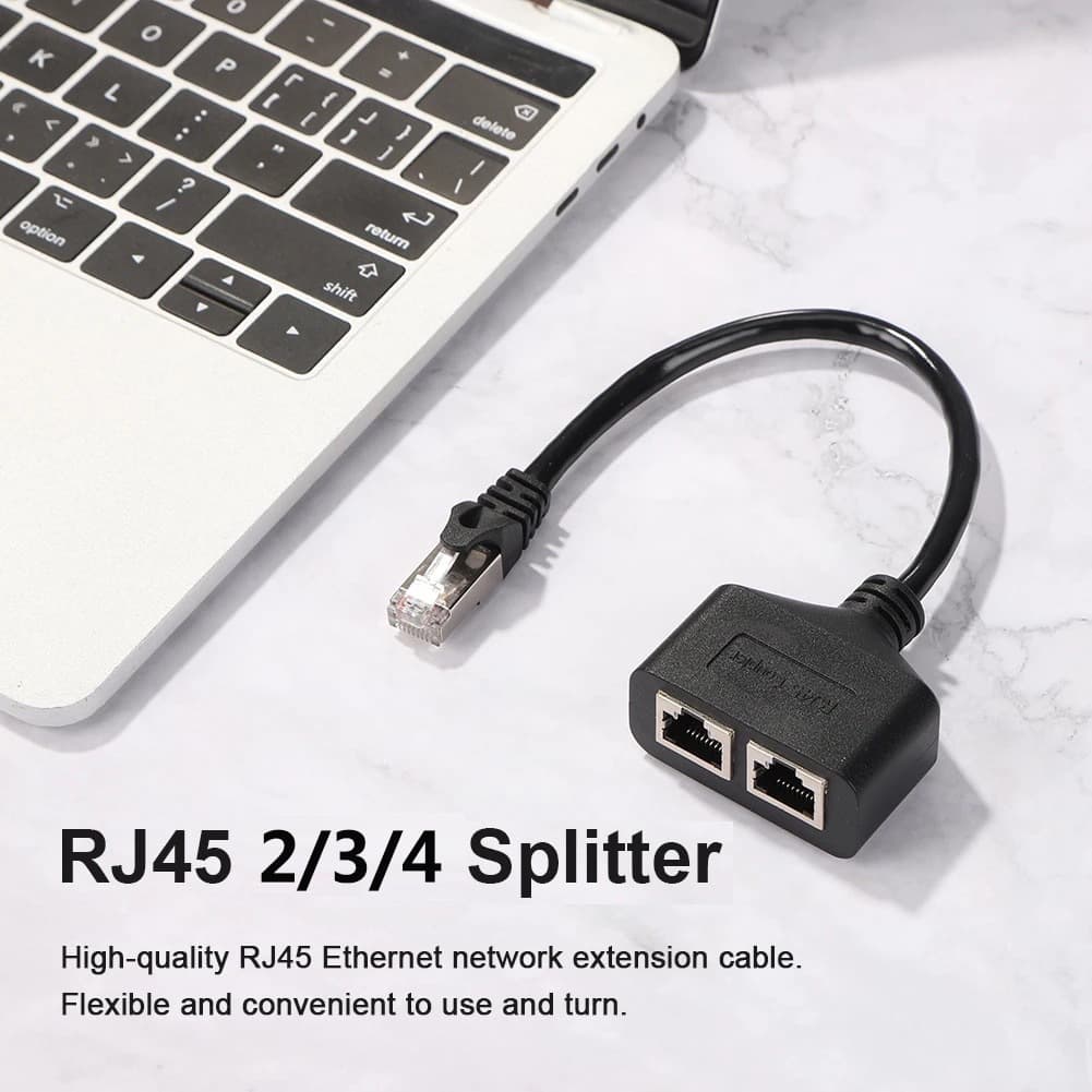 rj45 one-to-two/three/four network cable splitter RJ45 one-to-three extension cable one-to-two Ethernet adapter 2