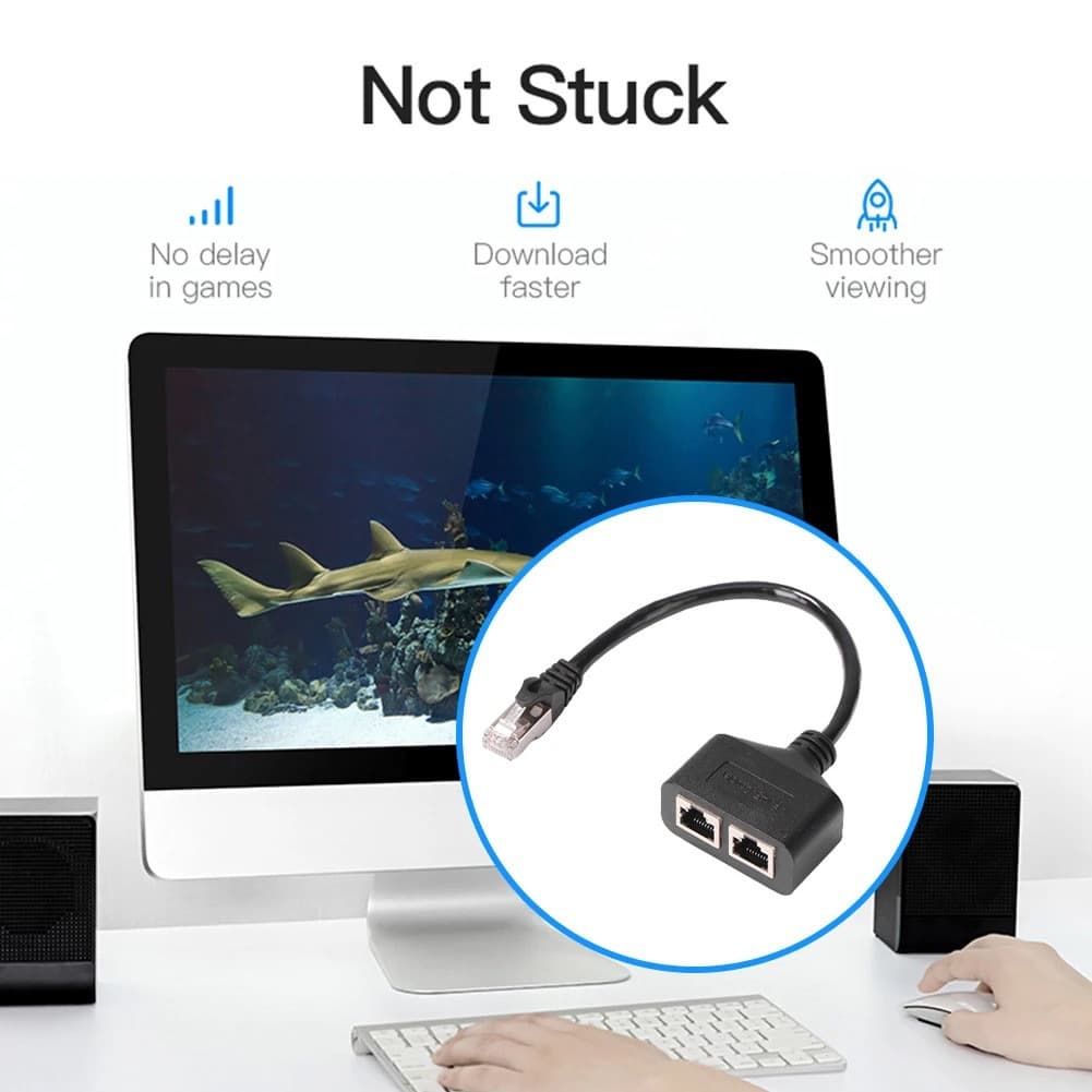 rj45 one-to-two/three/four network cable splitter RJ45 one-to-three extension cable one-to-two Ethernet adapter 5