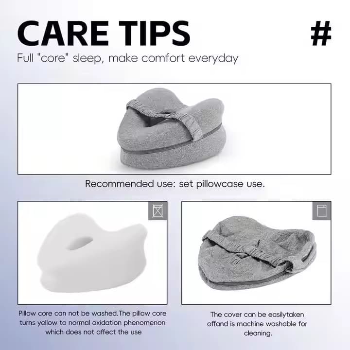 Cross-border heart-shaped memory foam leg pillow for pregnant women, side sleeping leg pillow, leg pillow suitable for side sleeping 4