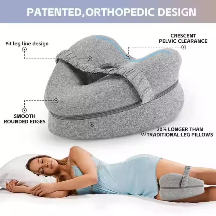 Cross-border heart-shaped memory foam leg pillow for pregnant women, side sleeping leg pillow, leg pillow suitable for side sleeping 5