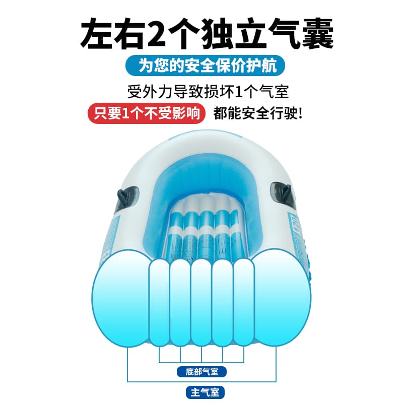 Cross-border spot new multi-person kayak inflatable PVC thickened portable folding fishing rafting inflatable boat 4
