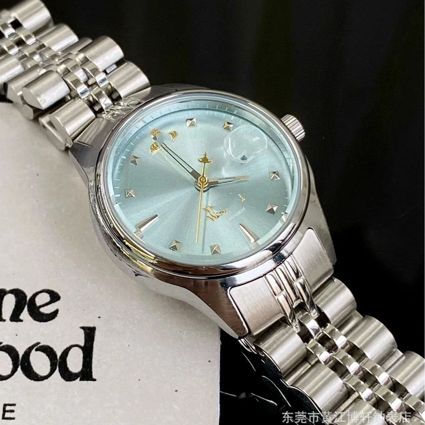 Queen Mother West Watch Crushed Ice Blue Large Small Blue Watch Women's Chinese Valentine's Day Gift Women's Watch Couple Watch 3