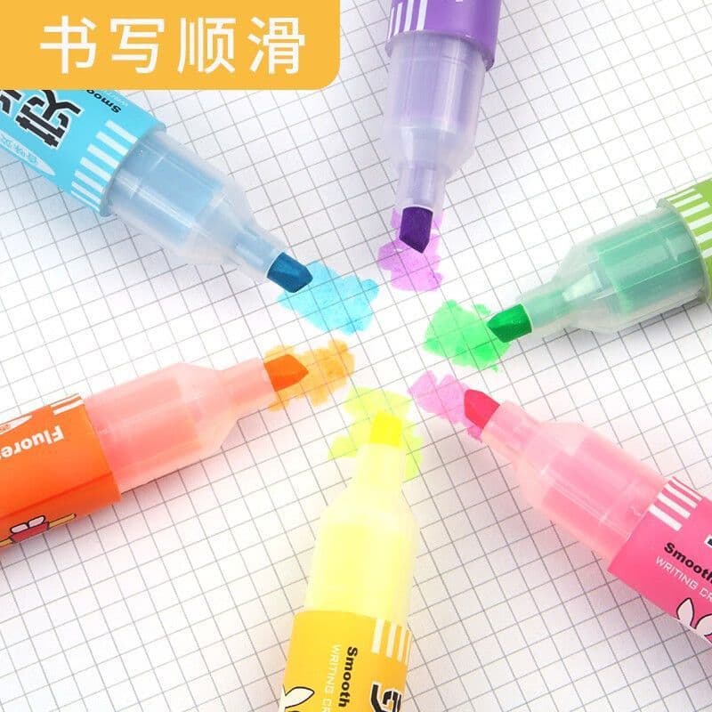 Morning MG light 5301 color highlighter large capacity highlight pen art color handbook pen marking notes students 7