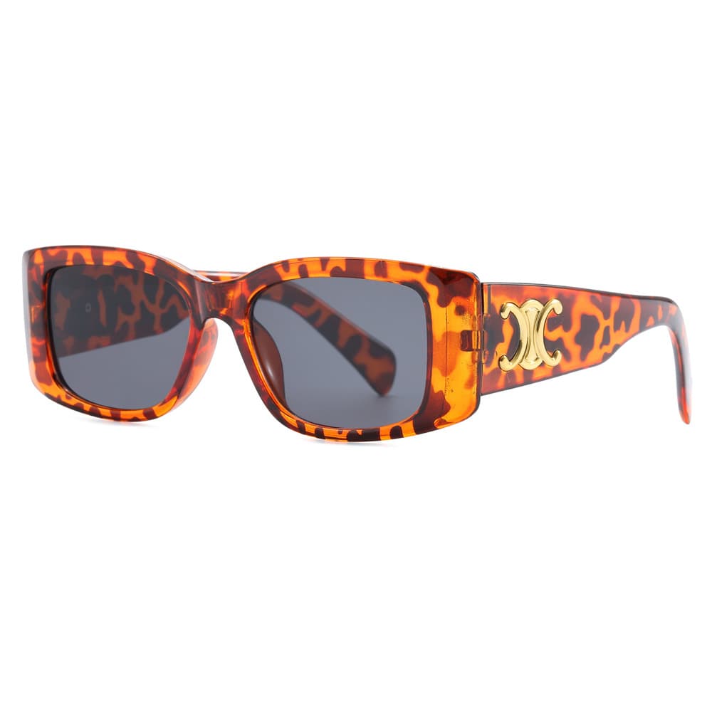 2024 New European and American Fashion Narrow Frame Sunglasses Women's Square Frame Sunglasses Internet Celebrity Same Style Anti-UV Sunglasses 8