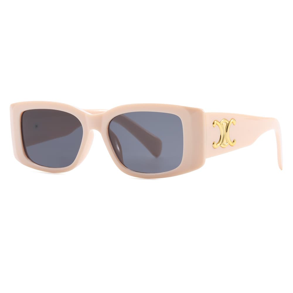 2024 New European and American Fashion Narrow Frame Sunglasses Women's Square Frame Sunglasses Internet Celebrity Same Style Anti-UV Sunglasses 9