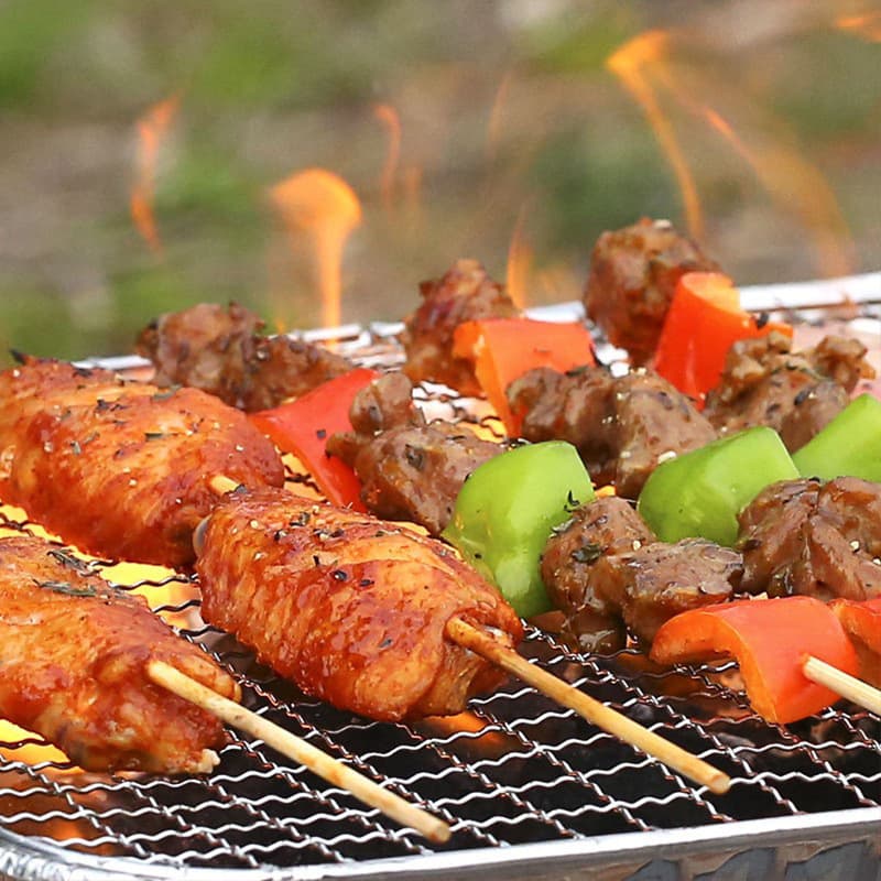 Disposable barbecue grill large skewers grilled fish grill portable household barbecue outdoor charcoal stove charcoal grill 3