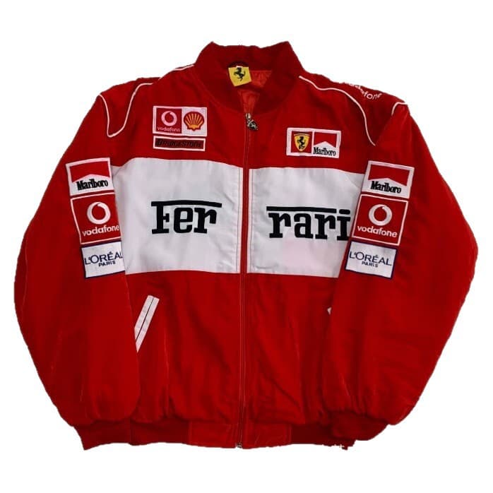 F1 racing suit embroidered jacket Amazon cross-border best-selling retro motorcycle riding suit and cotton jacket supports customization 6