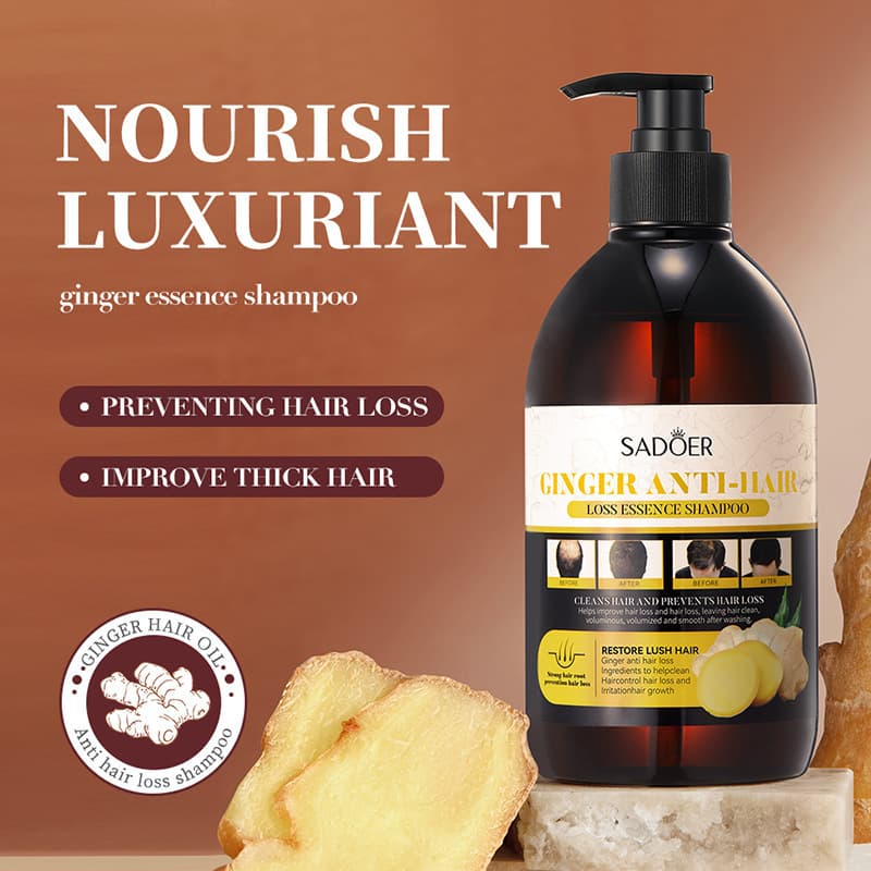 Full English hair care essential oil SADOER ginger shampoo anti-hair loss hair care essential oil cross-border foreign trade wholesale 4